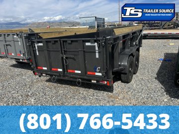 7x14 Diamond C LPT 207 Dump Trailer - 32" Sides - 15.5K GVWR - 14 Ply Tires, Long Arm Tarp