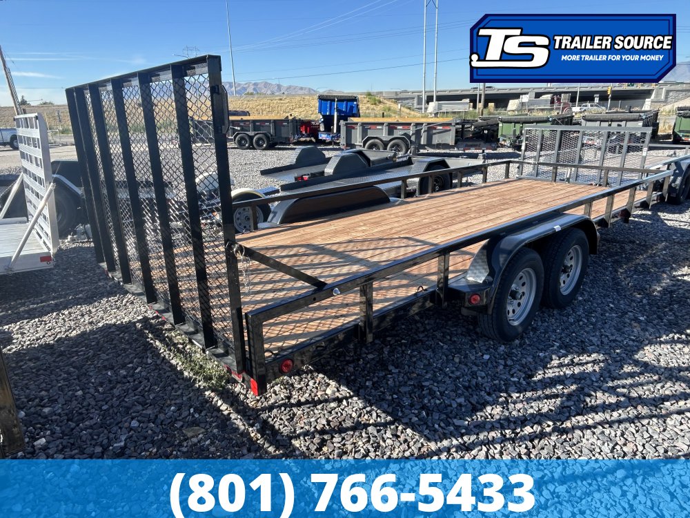 7x20 Echo EA-20-15T Utility Trailer - 7K GVWR - Tire Chocks