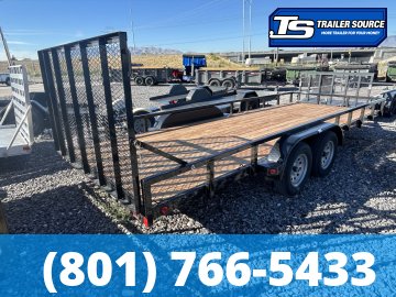 7x20 Echo EA-20-15T Utility Trailer - 7K GVWR - Tire Chocks