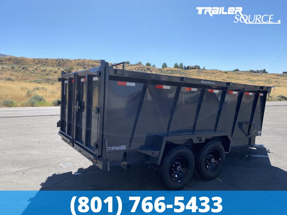 7x14 Lamar DT Telescopic 48" Sides 14K Dump Trailer