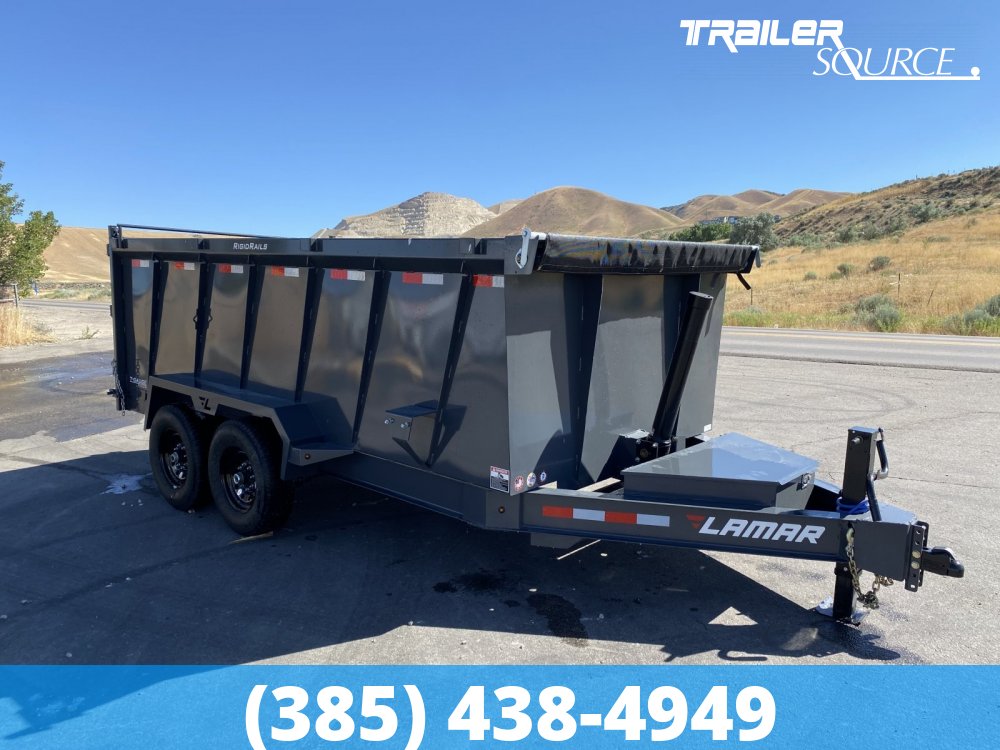 7x14 Lamar DT Telescopic 48" Sides 14K Dump Trailer