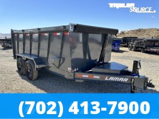 7x14 Lamar DT Telescopic 48" Sides 14K Dump Trailer