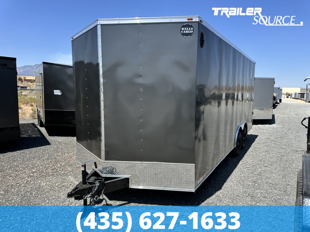 8.5x20 Wells Cargo Fast Trac Deluxe 7'6" Interior 10K Tandem Axle Enclosed Cargo