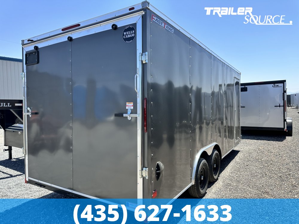 8.5x20 Wells Cargo Fast Trac Deluxe 7'6" Interior 10K Tandem Axle Enclosed Cargo