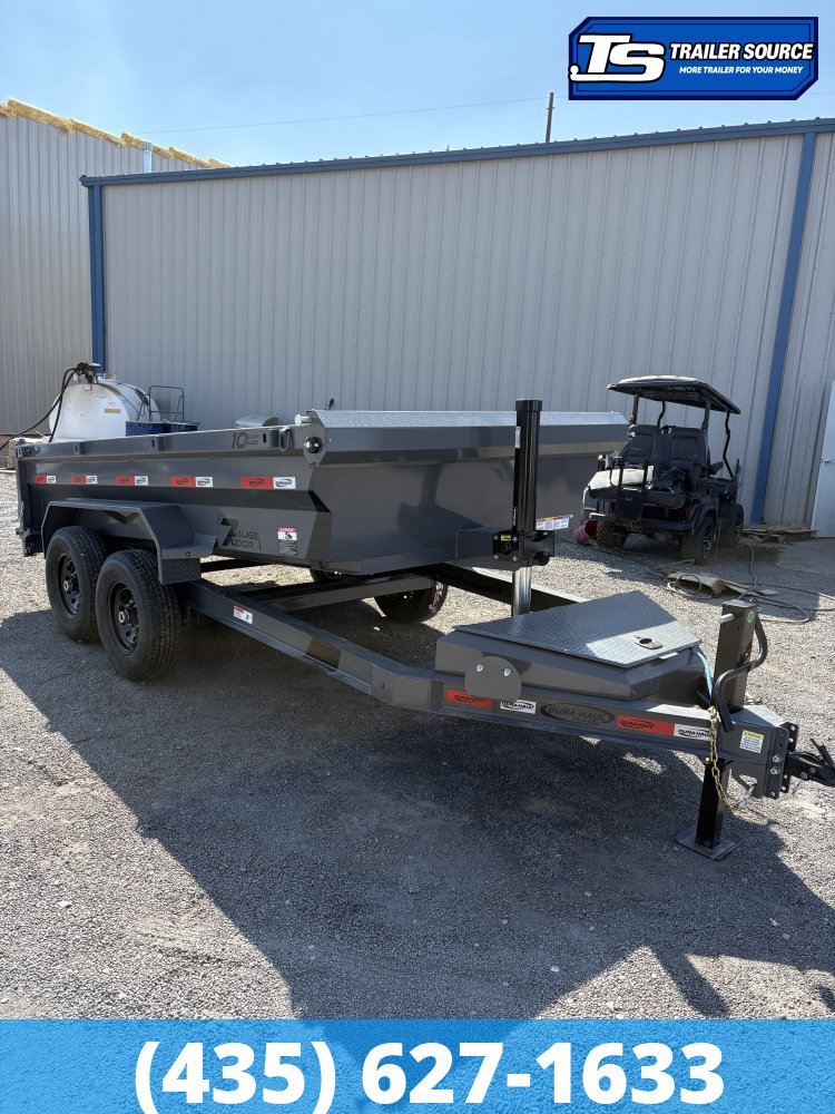 6x12 Dura-Haul DRM Telescopic Dump Trailer - 16.1K GVWR - 7 Gauge Floor