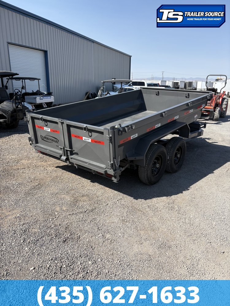 6x12 Dura-Haul DRM Telescopic Dump Trailer - 16.1K GVWR - 7 Gauge Floor