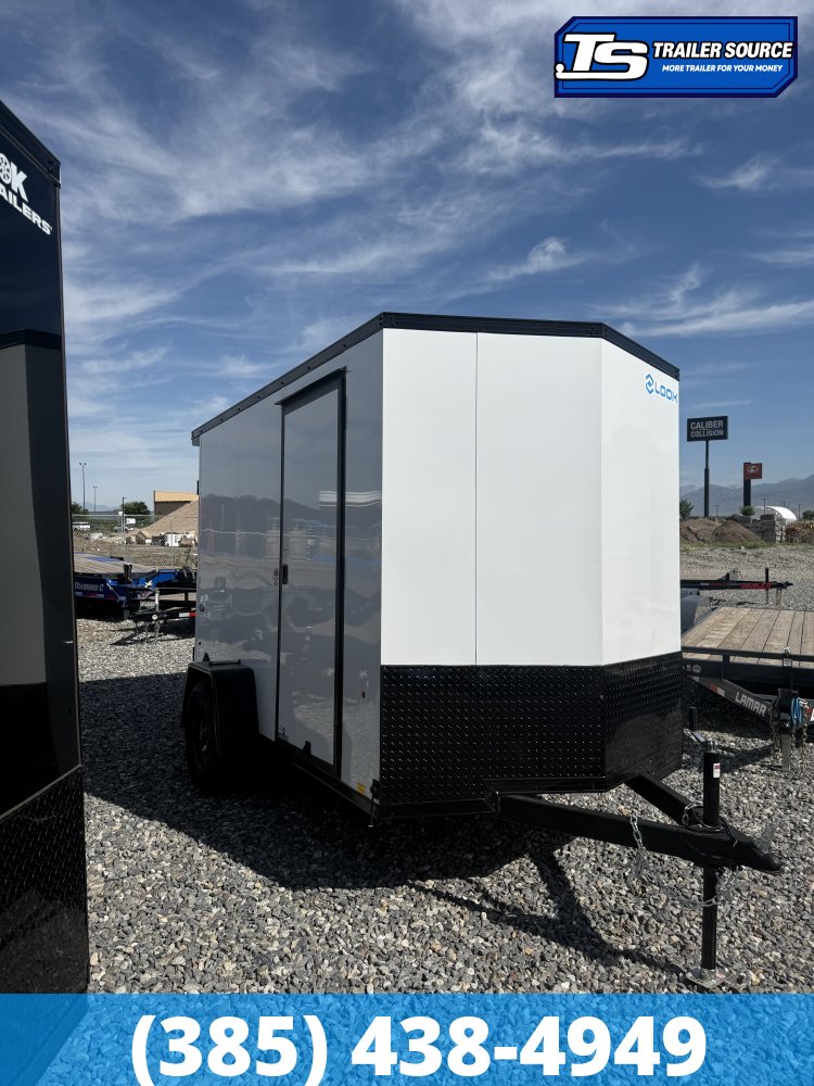 6x10 Look ST DLX Enclosed Cargo Trailer - 6'6" Interior - 3.5K GVWR - 16" Cross Member Upgrade, Black Out Package, Rear Spoiler w/ Load Lights