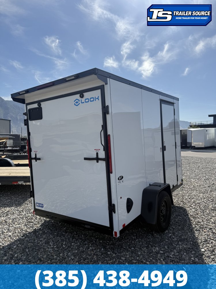 6x10 Look ST DLX Enclosed Cargo Trailer - 6'6" Interior - 3.5K GVWR - 16" Cross Member Upgrade, Black Out Package, Rear Spoiler w/ Load Lights