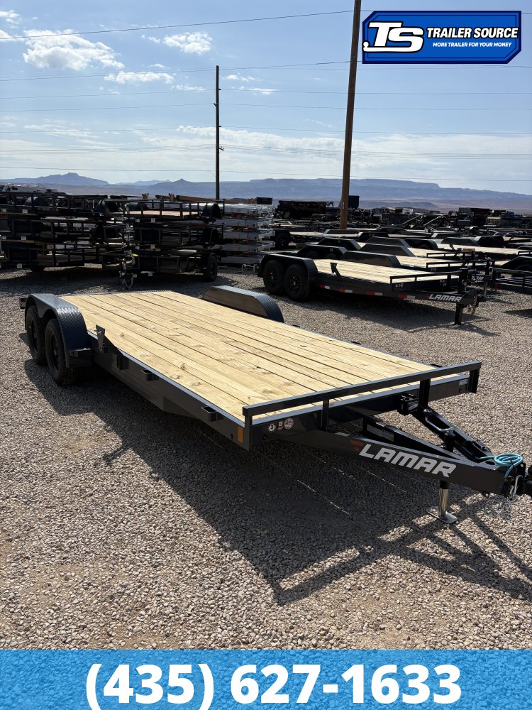 7x20 Lamar CE Flatbed Car Hauler Trailer - 7K GVWR - Dovetail