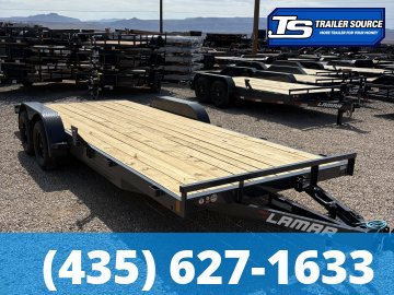 7x20 Lamar CE Flatbed Car Hauler Trailer - 7K GVWR - Dovetail