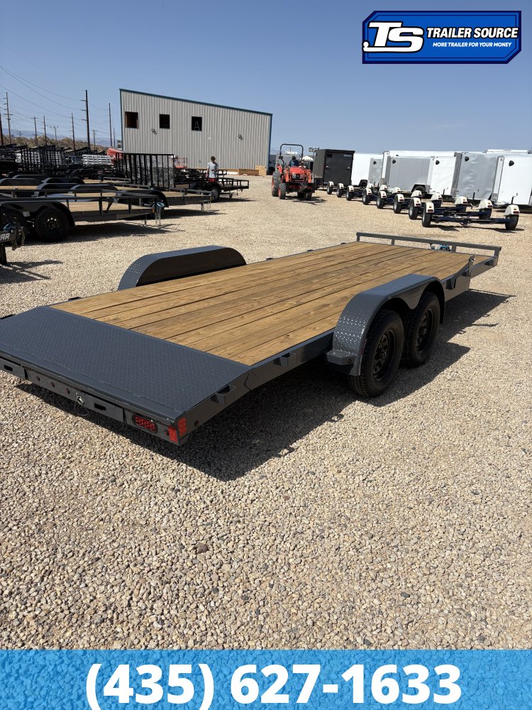 7x20 Lamar CE Flatbed Car Hauler Trailer - 7K GVWR - Dovetail