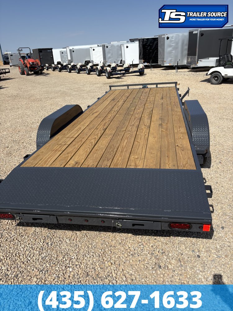 7x20 Lamar CE Flatbed Car Hauler Trailer - 7K GVWR - Dovetail
