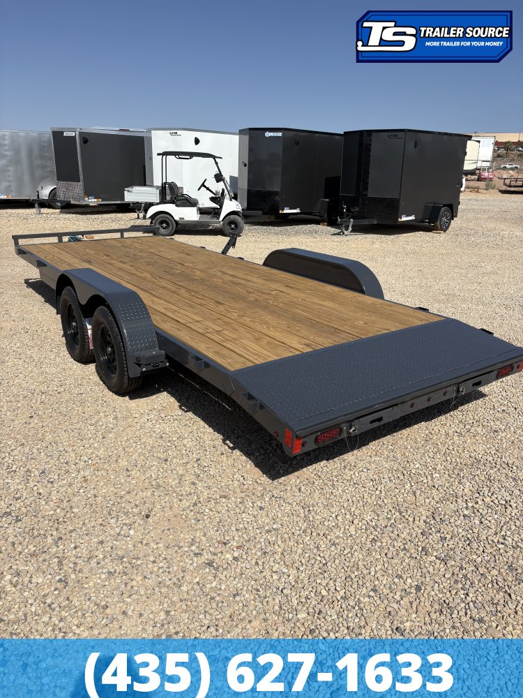 7x20 Lamar CE Flatbed Car Hauler Trailer - 7K GVWR - Dovetail