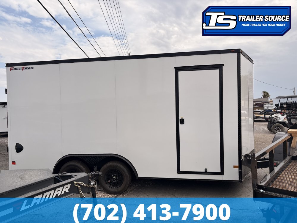 8.5x16 Wells Cargo Fast Trac Deluxe Enclosed Cargo Trailer - 7'6" Interior - 7K GVWR - Black Out Package, Dovetail