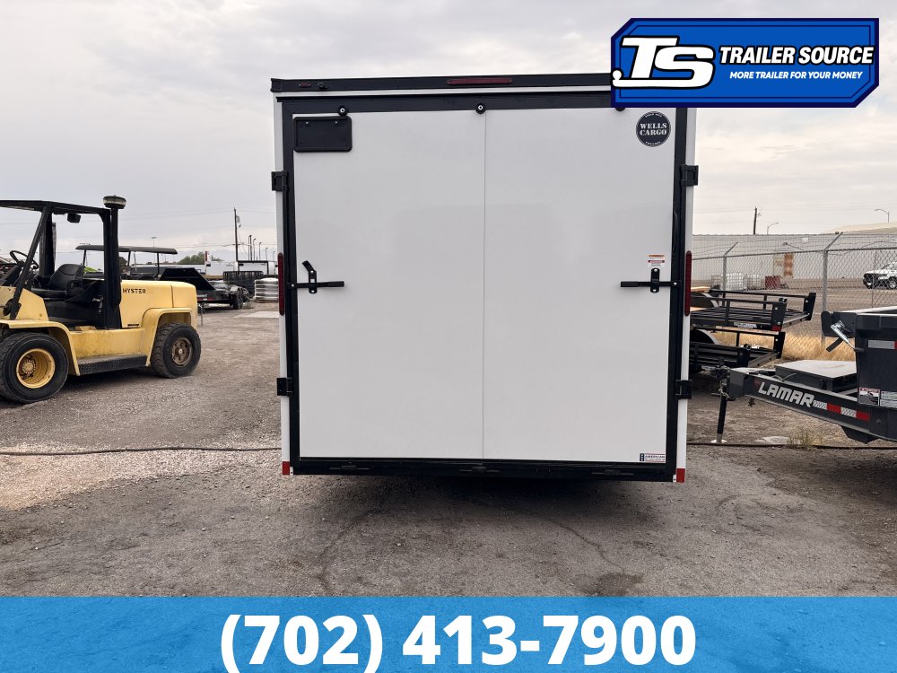8.5x16 Wells Cargo Fast Trac Deluxe Enclosed Cargo Trailer - 7'6" Interior - 7K GVWR - Black Out Package, Dovetail