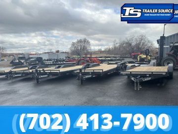 7x16 Lamar CE Flatbed Car Hauler Trailer - 7K GVWR - Dovetail