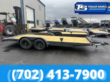 7x16 Lamar CE Flatbed Car Hauler Trailer - 7K GVWR - Dovetail