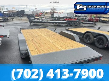 7x16 Lamar CE Flatbed Car Hauler Trailer - 7K GVWR - Dovetail