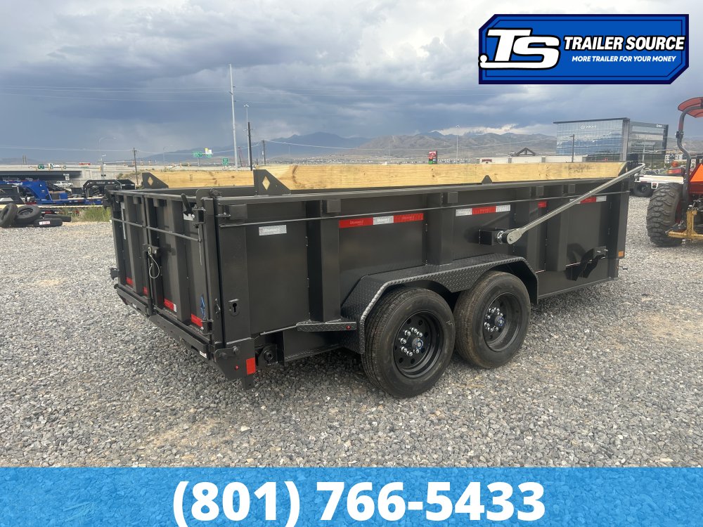 7'x14' Diamond C LPT 208 Dump Trailer - 32" Sides - 18K GVWR - 18 Ply Tires, ABS Brakes, Battery, Board Brackets, Hydraulic Jack(s)