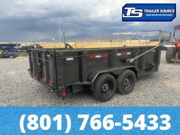 7'x14' Diamond C LPT 208 Dump Trailer - 32" Sides - 18K GVWR - 18 Ply Tires, ABS Brakes, Battery, Board Brackets, Hydraulic Jack(s)