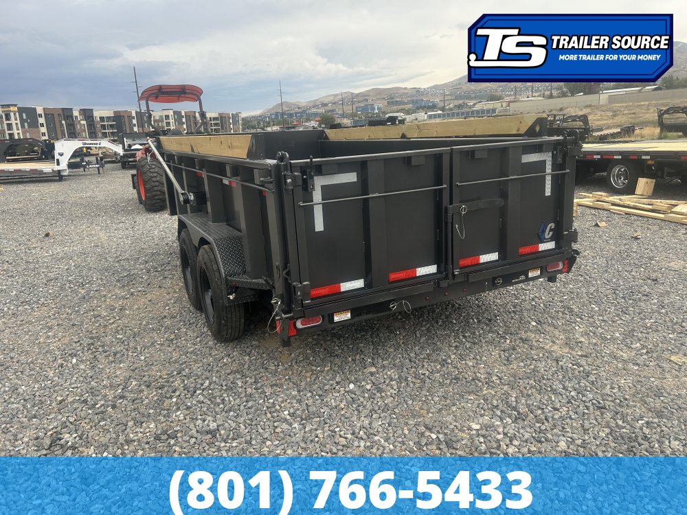 7'x14' Diamond C LPT 208 Dump Trailer - 32" Sides - 18K GVWR - 18 Ply Tires, ABS Brakes, Battery, Board Brackets, Hydraulic Jack(s)