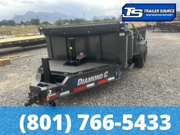 7'x14' Diamond C LPT 208 Dump Trailer - 32" Sides - 18K GVWR - 18 Ply Tires, ABS Brakes, Battery, Board Brackets, Hydraulic Jack(s)