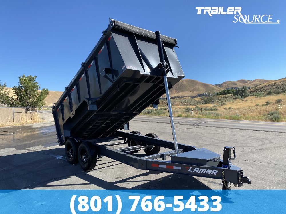 7x14 Lamar DT Telescopic 48" Sides 14K Dump Trailer