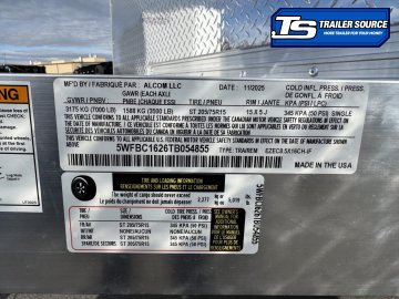 8.5x16 Alcom Aluminum EZ Hauler XLT Trailer - 7'0" Interior - 7K GVWR - Spare Mount, Spare Tire