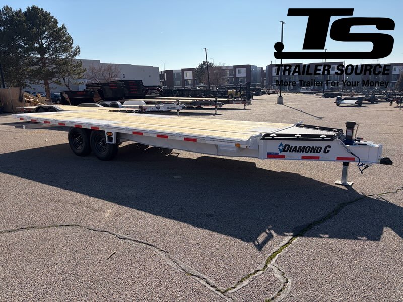8.5x24 Diamond C DET 207 Deckover Tilt Trailer -  15.5K GVWR - Solar Panel