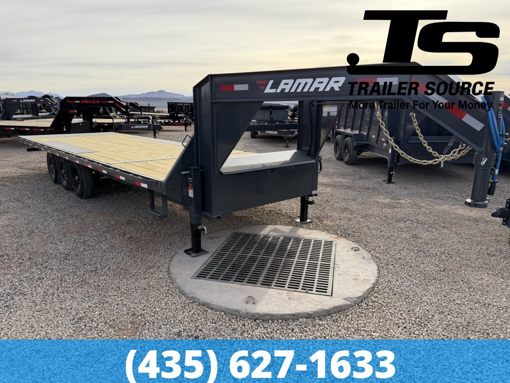 8.5x26 Lamar FA Gooseneck Deckover Tilt Trailer - 21K GVWR -