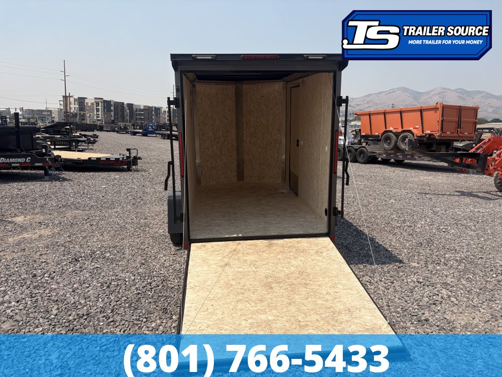 6x10 Look ST DLX Enclosed Cargo Trailer - 6'6" Interior - 3.5K GVWR - .080 PolyCor, Alloy Wheels, Black Out Package, Rear Spoiler w/ Load Lights