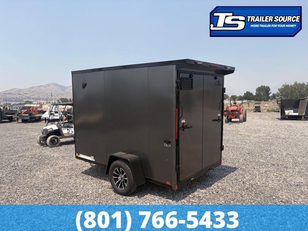 6x10 Look ST DLX Enclosed Cargo Trailer - 6'6" Interior - 3.5K GVWR - .080 PolyCor, Alloy Wheels, Black Out Package, Rear Spoiler w/ Load Lights