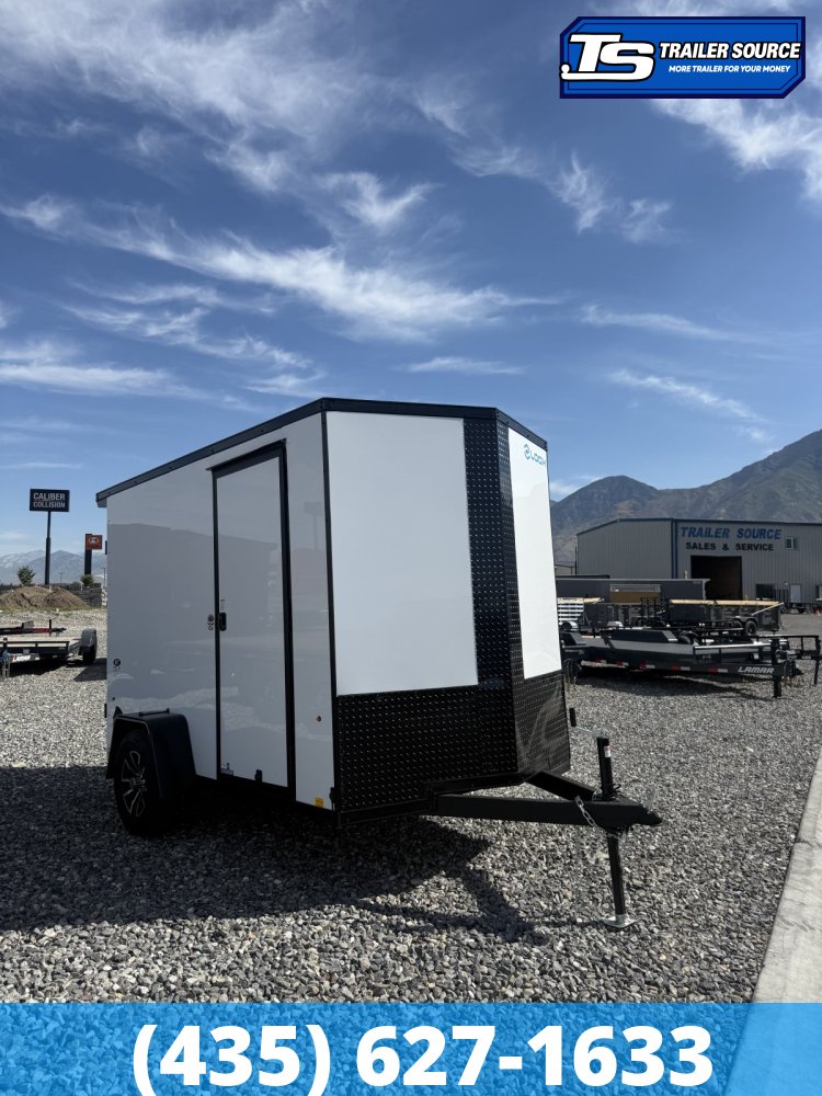 6x10 Look ST DLX Enclosed Cargo Trailer - 6'6" Interior - 3.5K GVWR - .080 PolyCor, Alloy Wheels, Black Out Package, Rear Spoiler w/ Load Lights