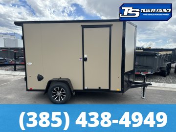 6x10 Look ST DLX Enclosed Cargo Trailer - 3.5K GVWR - .080 PolyCor, Alloy Wheels, Black Out Package, Rear Spoiler w/ Load Lights