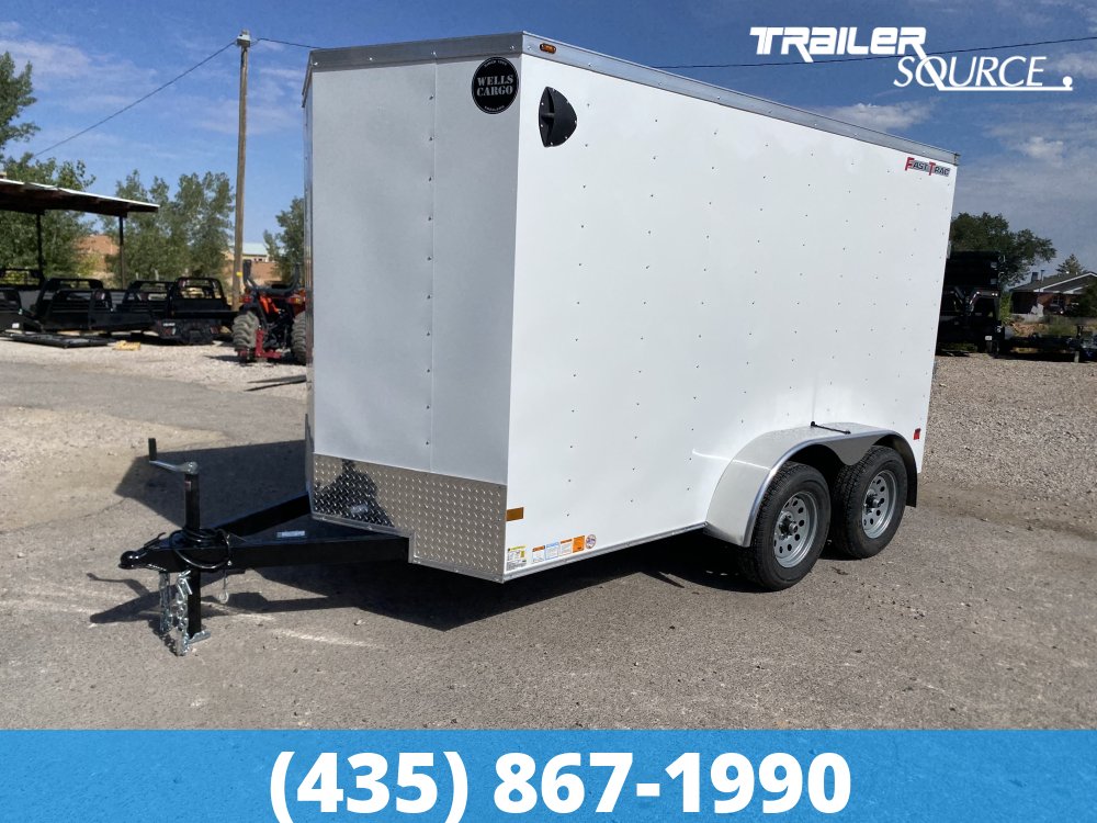 6x12 Wells Cargo FastTrac 6'6" Interior 7K Tandem Axle Enclosed Cargo