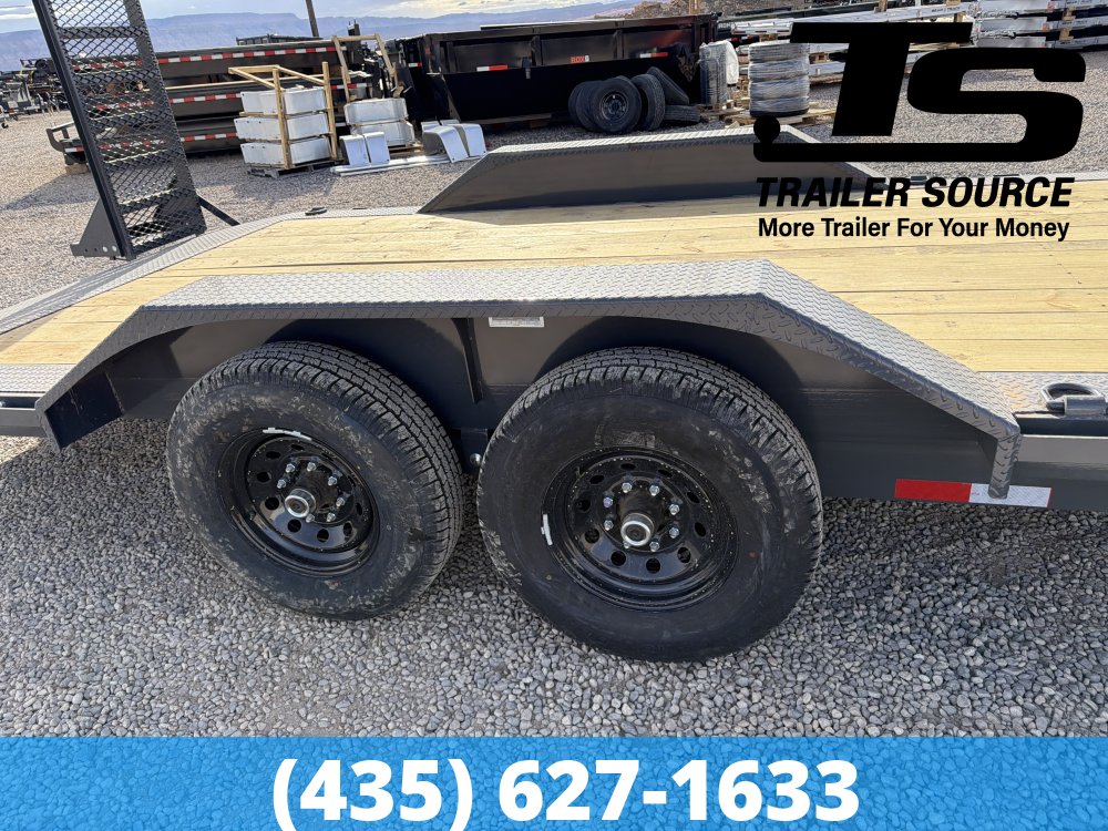8.5x22 Lamar H6 Wide Body w/ Drive Over Fenders Equipment Trailer - 14K GVWR - D-Rings