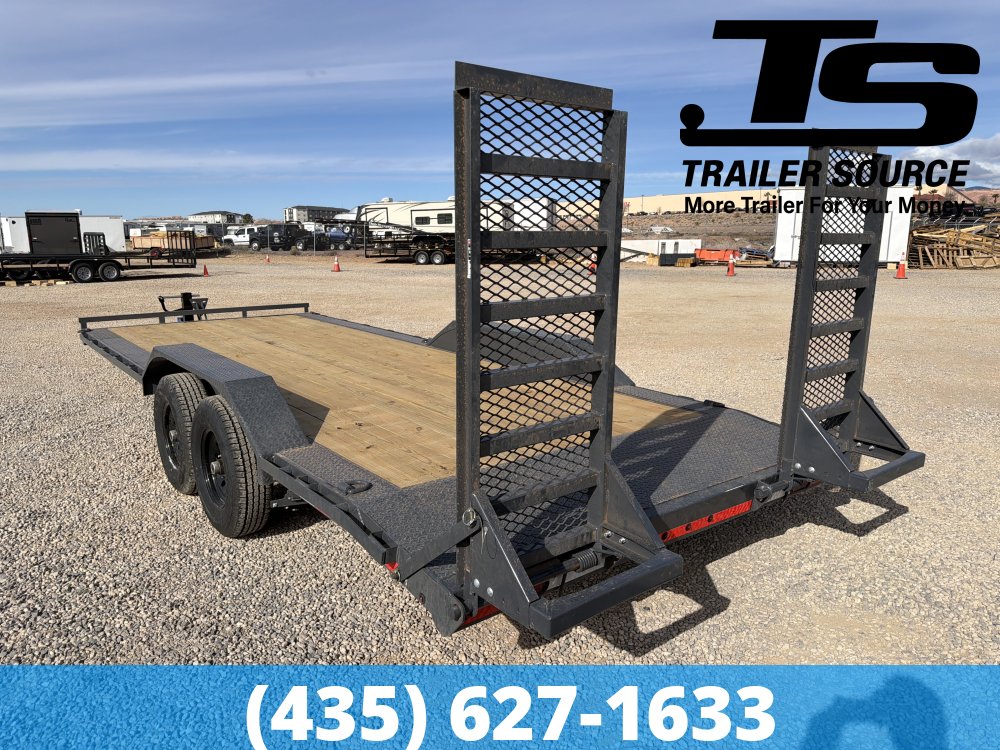 8.5x22 Lamar H6 Wide Body w/ Drive Over Fenders Equipment Trailer - 14K GVWR - D-Rings