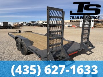 8.5x22 Lamar H6 Wide Body w/ Drive Over Fenders Equipment Trailer - 14K GVWR - D-Rings