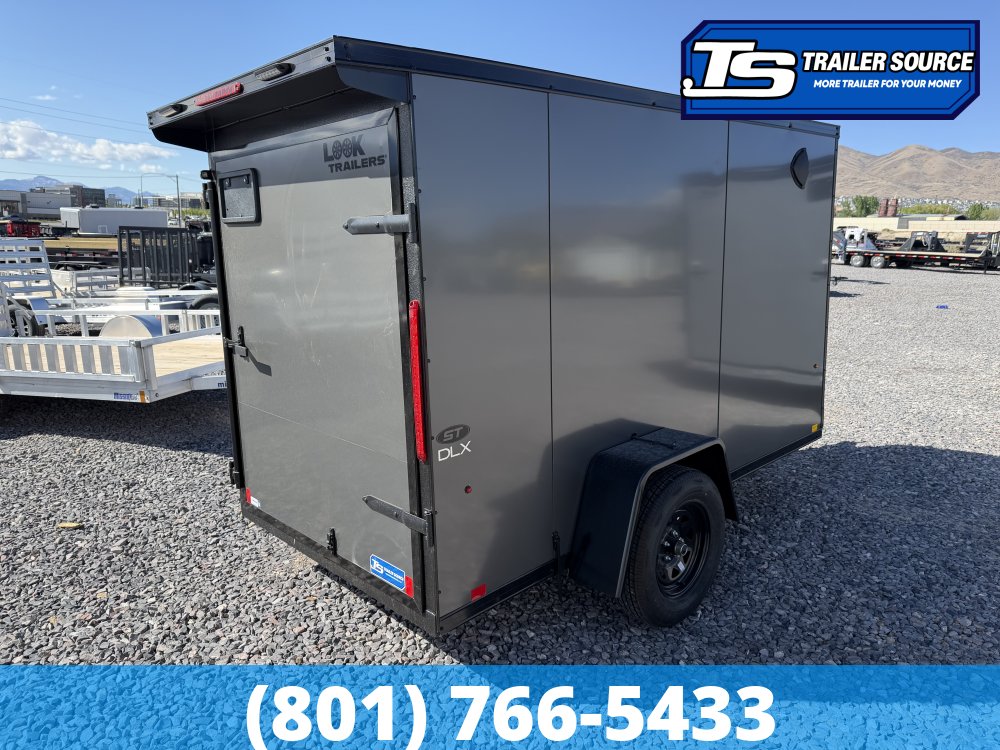 5x10 Look ST DLX Enclosed Cargo Trailer - 5'6" Interior - 3.5K GVWR - .080 PolyCor, Black Out Package, Rear Spoiler w/ Load Lights, Rear Swing Door