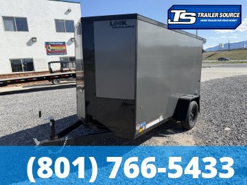5x10 Look ST DLX Enclosed Cargo Trailer - 5'6" Interior - 3.5K GVWR - .080 PolyCor, Black Out Package, Rear Spoiler w/ Load Lights, Rear Swing Door
