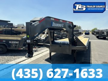 8.5x40 Diamond C FMAX-HDT 212 Pacesetter Pkg Pacesetter Pkg Gooseneck Hydraulic Dovetail Equipment Trailer - 25.9K GVWR - Hydraulic Jack(s)