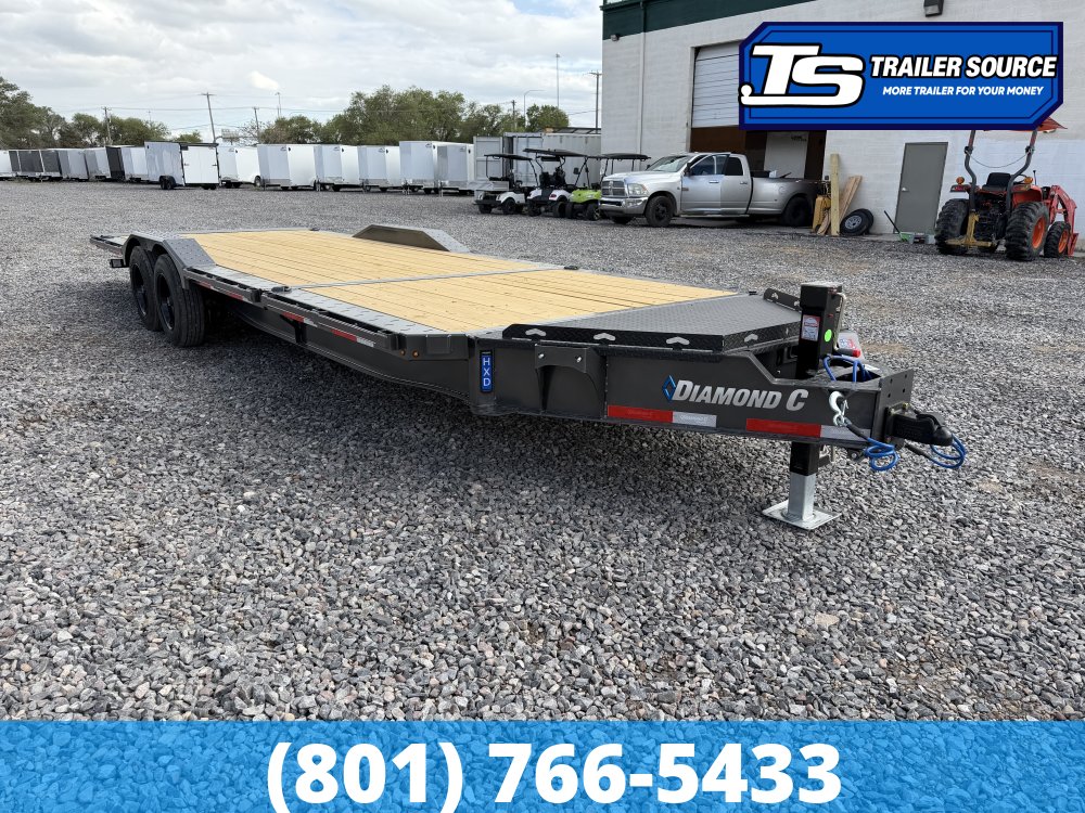 8.5x24 Diamond C HXD 208 Wide Body w/ Drive Over Fenders Tilt Trailer - 18K GVWR - ABS Brakes