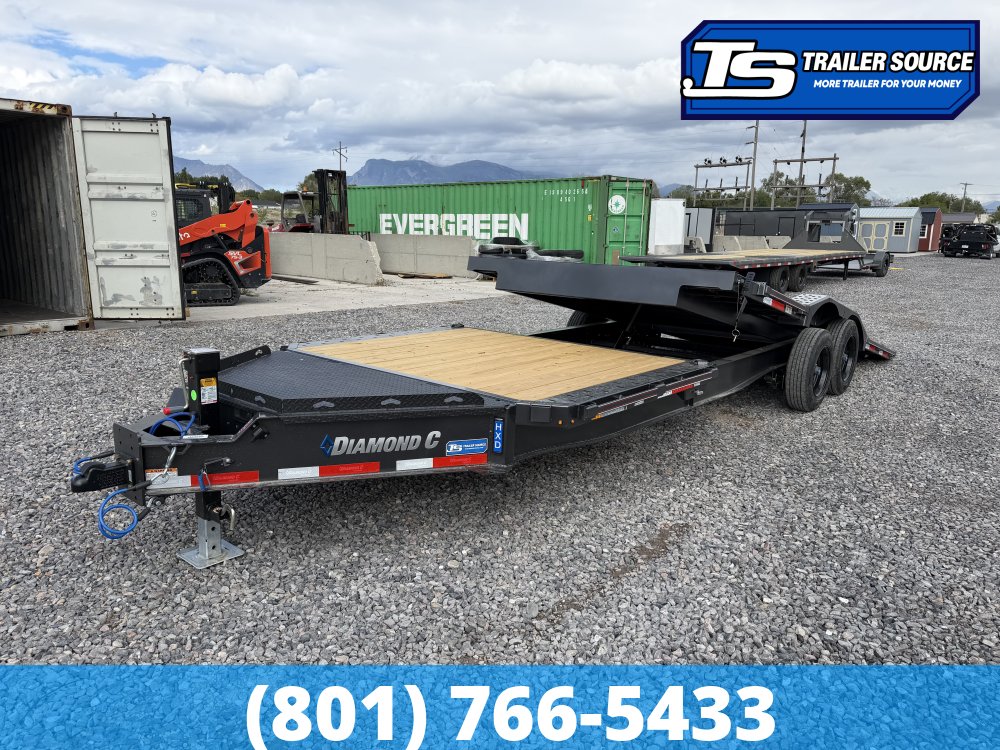 8.5x24 Diamond C HXD 208 Wide Body w/ Drive Over Fenders Tilt Trailer - 18K GVWR - ABS Brakes