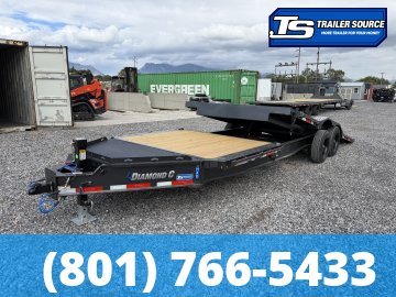 8.5x24 Diamond C HXD 208 Wide Body w/ Drive Over Fenders Tilt Trailer - 18K GVWR - ABS Brakes
