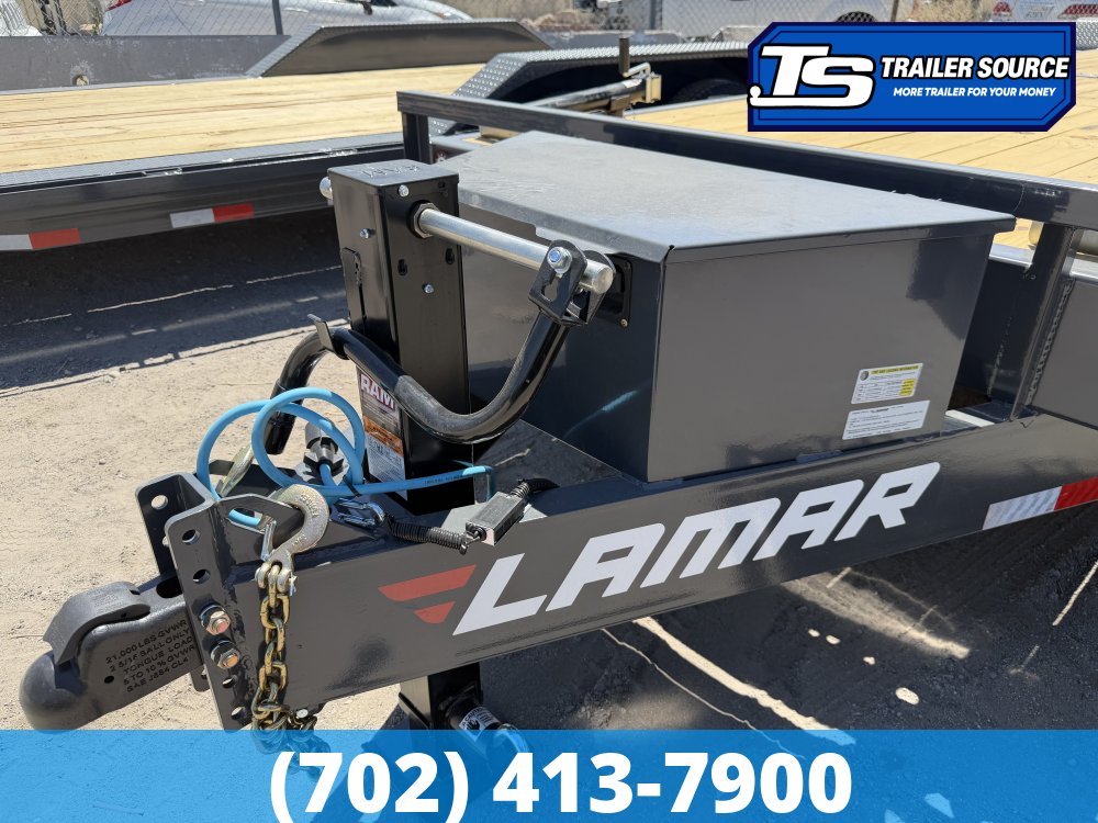 7x36 Lamar H8 Equipment Trailer - 15.7K GVWR - Tongue Box, Winch Plate