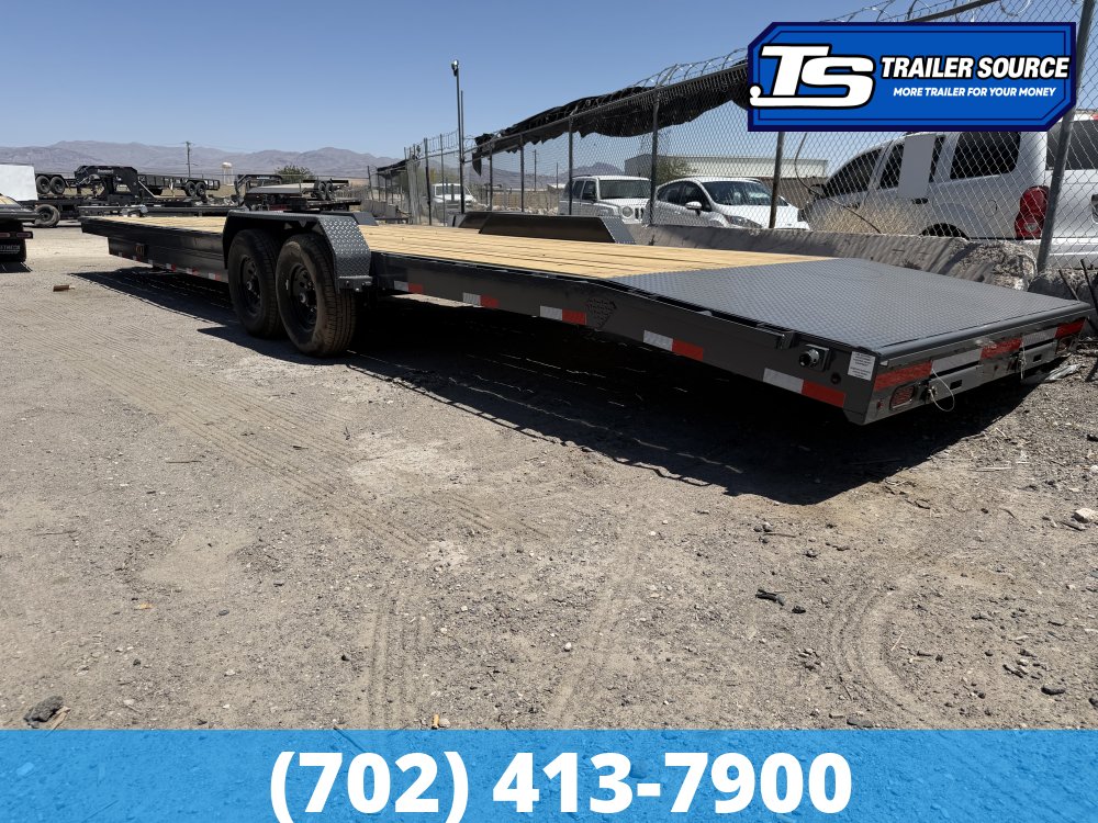 7x36 Lamar H8 Equipment Trailer - 15.7K GVWR - Tongue Box, Winch Plate