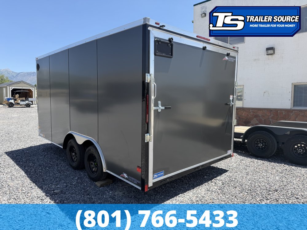 8.5x16 American Hauler Arrow Deluxe Enclosed Cargo Trailer - 7'0" Interior - 7K GVWR - .080 PolyCor, Dovetail, Screwless Exterior