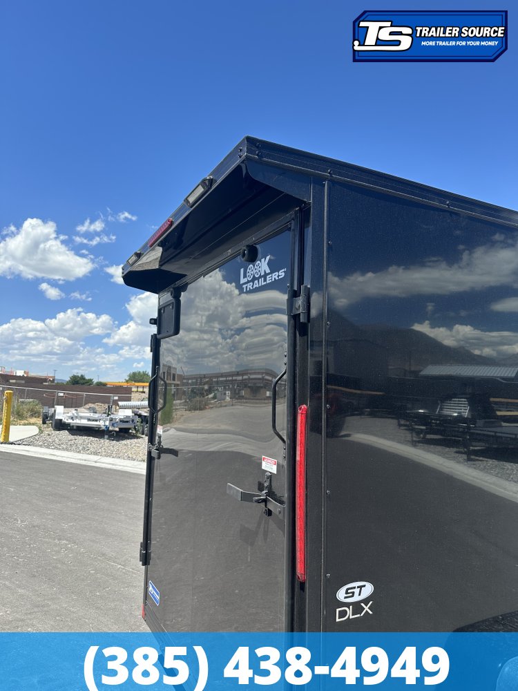 6x10 Look ST DLX Enclosed Cargo Trailer - 6'6" Interior - 3.5K GVWR - .080 PolyCor, Alloy Wheels, Black Out Package, Rear Spoiler w/ Load Lights