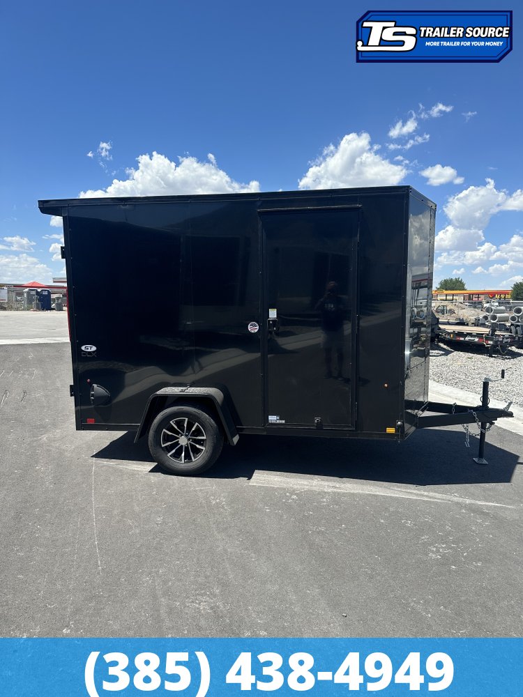6x10 Look ST DLX Enclosed Cargo Trailer - 6'6" Interior - 3.5K GVWR - .080 PolyCor, Alloy Wheels, Black Out Package, Rear Spoiler w/ Load Lights