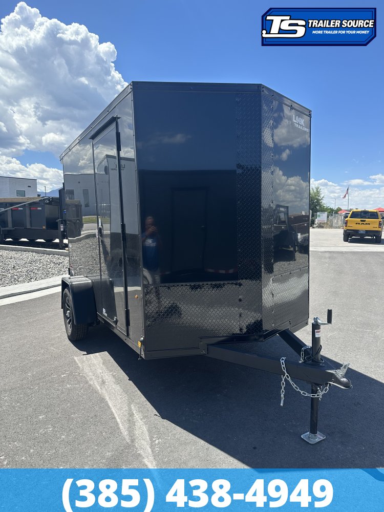 6x10 Look ST DLX Enclosed Cargo Trailer - 6'6" Interior - 3.5K GVWR - .080 PolyCor, Alloy Wheels, Black Out Package, Rear Spoiler w/ Load Lights